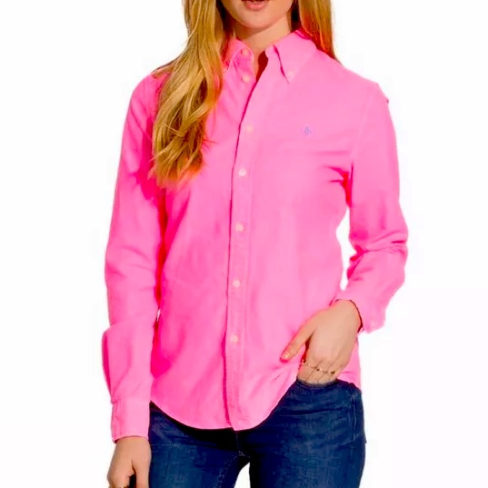 U.S. Polo Assn. Women's Bright Pink Button-Down Shirt